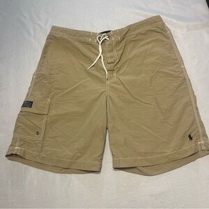 Ralph Lauren Tan Swim Trunks Elastic Waist
